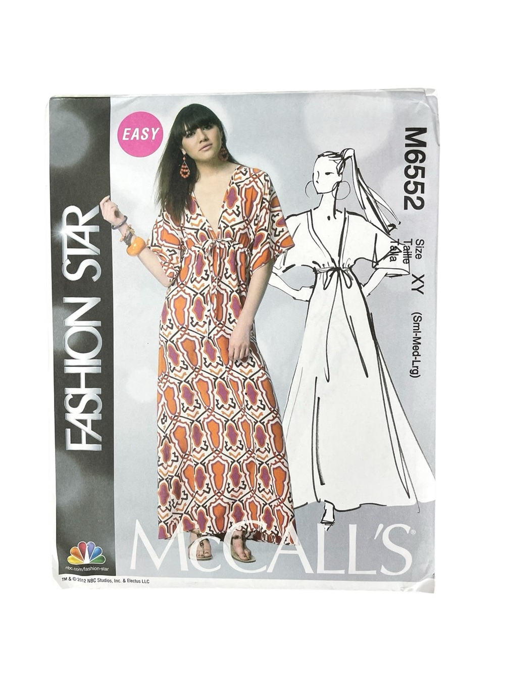 McCall’s Pattern 6552 Maxi Dress Misses XS S M L XL New Uncut OOP Plus Easy